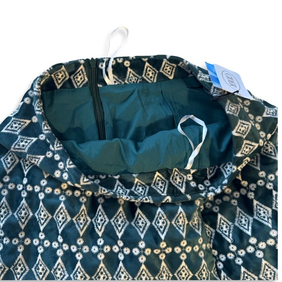 Cider Velvet Green /White Jacquard Printed High Waist Mini Skirt Size Small NWT - Picture 2 of 9